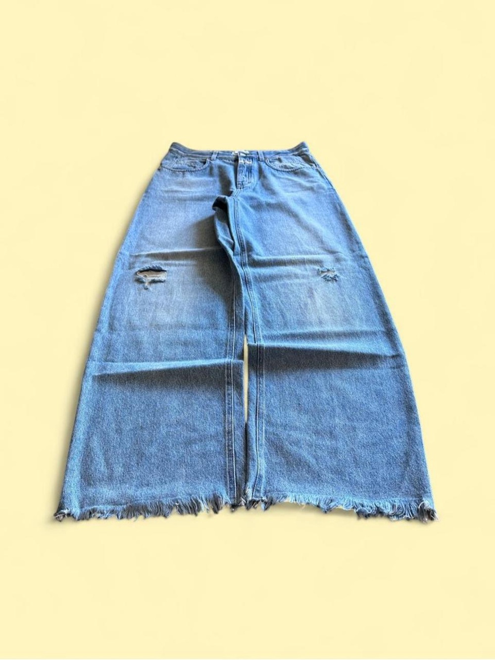 Closed Nikka Wide Leg Jeans Women’s 29 Light Wash Made in Italy Distressed